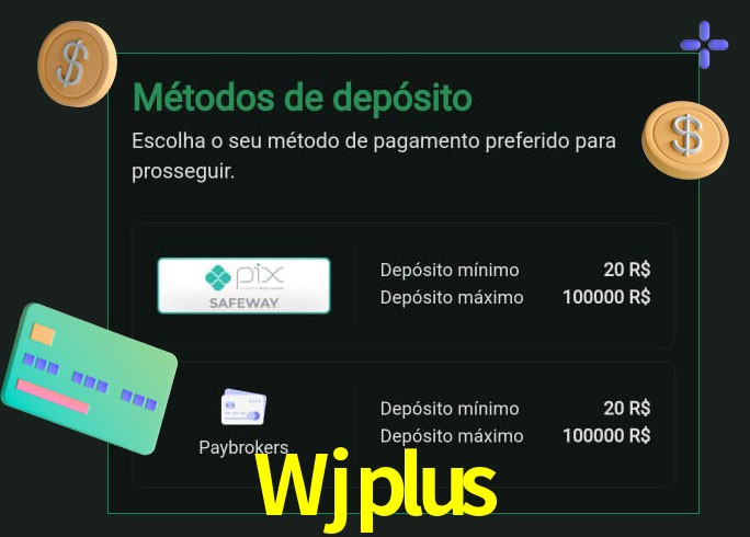 O cassino Wjplus oferece uma grande variedade de métodos de pagamento